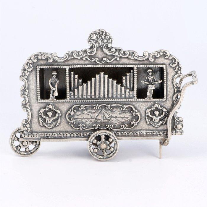 Argentor b.v. - Miniatuur Draaiorgel - Beeldje - .835 zilver, Antiquités & Art, Antiquités | Argent & Or