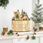 Kerstkalender -  - Trein dozen - LED-verlichting - Bruin, Diversen, Ophalen of Verzenden, Nieuw