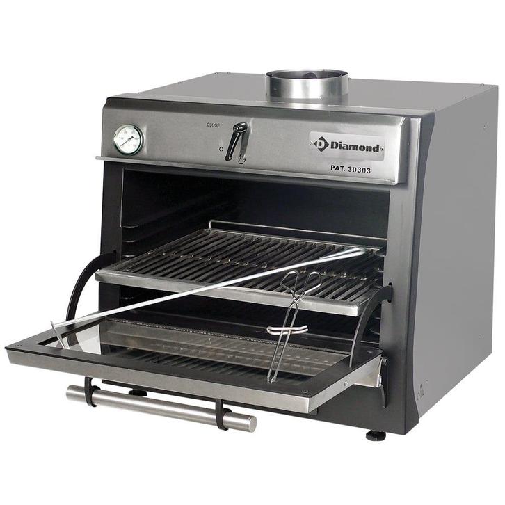 Houtskooloven-BBQ | RVS | 60kg/u | GN 1/1 |, Zakelijke goederen, Horeca | Keukenapparatuur, Nieuw in verpakking, Verzenden