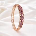 Zonder minimumprijs - Armband Verguld Granaat - Topaas - 18k, Nieuw