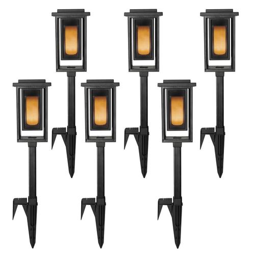 Buitenverlichting zonne-energie set van 6 LED Solar Fakkel T, Tuin en Terras, Buitenverlichting, Verzenden