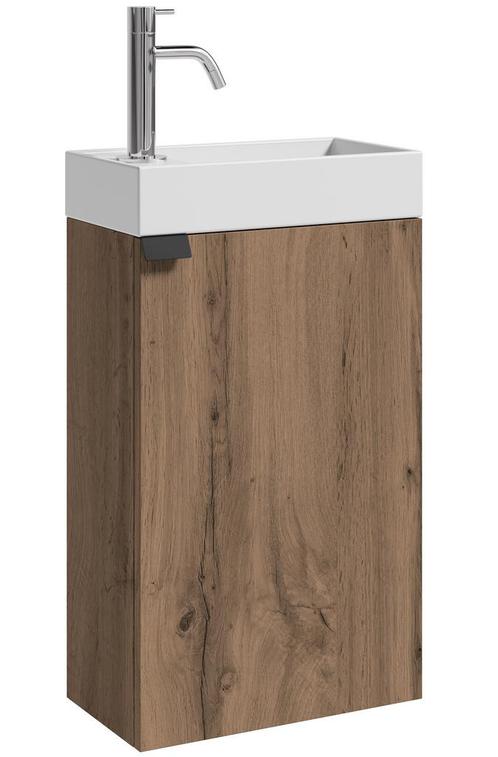 Toiletmeubel Apollo 40 x 22 cm Bruin Eiken Fonteinmeubel, Doe-het-zelf en Bouw, Sanitair, Nieuw, Verzenden