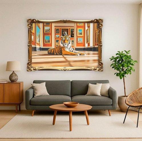 Le Yack - Format XL - Le gardien de la Joconde, Antiek en Kunst, Kunst | Schilderijen | Modern