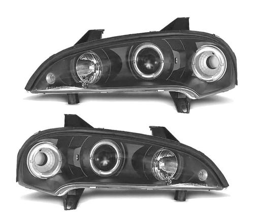 Phares Pour Opel Tigra 95-03 Angel Eyes Ccfl Fond Noir, Auto-onderdelen, Verlichting, Verzenden