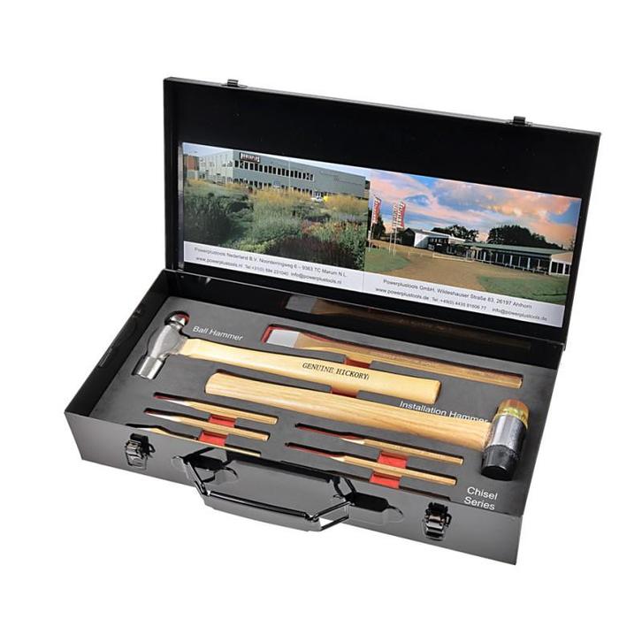 Set Montagehamer - steenbeitel - centerpons in metalen, Doe-het-zelf en Bouw, Gereedschapskisten, Ophalen of Verzenden