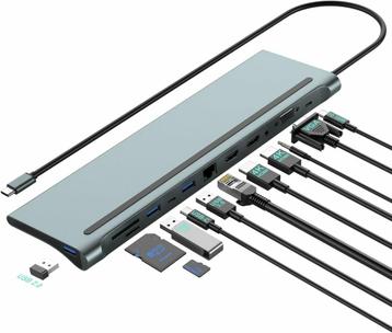 USB C Docking Station met 2 HDMI-poorten en 4K, geschikt...