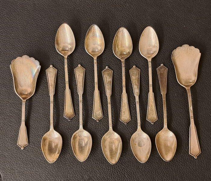 GERO - Bestekset (12) - Verzilverd - Thee set met doos, Antiek en Kunst, Antiek | Meubels | Tafels