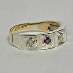 Zonder minimumprijs - Ring - 9 kt. Geel goud - 0,26ct. tw., Handtassen en Accessoires, Ringen, Nieuw