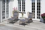 Rotan tuinset grijs | Met zitkussens | Loungestoel, Jardin & Terrasse, Verzenden