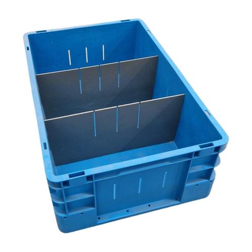 Eurobak 60x40x22 blauw gesloten verstevigde bodem gebruikt, Zakelijke goederen, Kantoor en Winkelinrichting | Magazijn, Stelling en Opslag