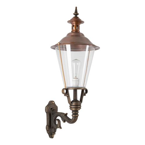 Buitenverlichting wand rond Enkhuizen Brons, Tuin en Terras, Buitenverlichting, Verzenden