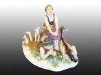 Meissen - Beeldje -  young Girl With Goat  - Porselein