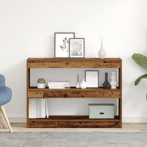 vidaXL Boekenkast/Roomdivider in Oud Hout, 100x30x72 cm,, Huis en Inrichting, Kasten | Boekenkasten, Nieuw, Verzenden