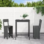vidaXL 3-delige Tuinbarset massief grenenhout grijs, Verzenden, Nieuw