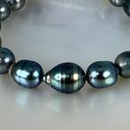 Collier Argent Perle - Arc-en-ciel de Tahiti Ø 9x11,2 mm, Nieuw
