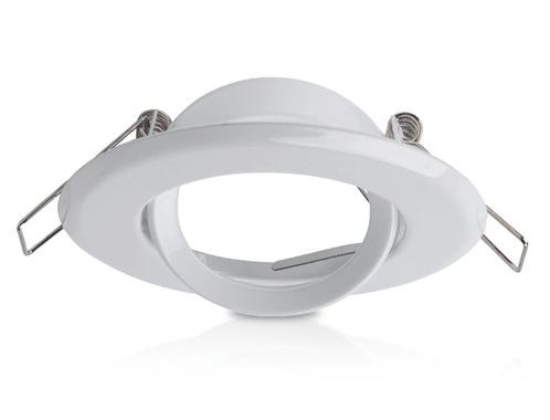 Inbouw armatuur rond kantelbaar wit Gatmaat 65mm, Huis en Inrichting, Lampen | Plafondlampen, Nieuw, Metaal, Verzenden