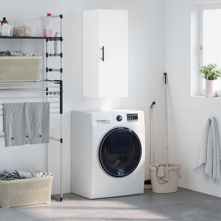 vidaXL Hangkast 34,5x34x90 cm wit, Huis en Inrichting, Kasten | Dressoirs, Nieuw, Verzenden