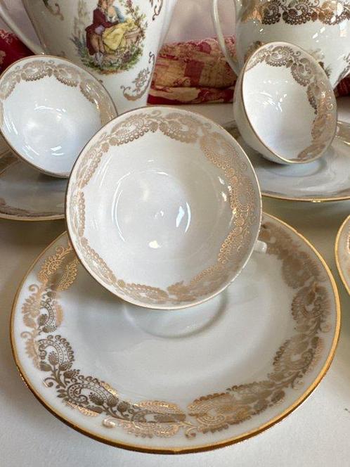 Limoges, BERRY, Limoges - P.L. - Service à café (13) -, Antiek en Kunst, Antiek | Meubels | Tafels
