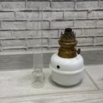 H. S. - Lampe à huile - Laiton doré - Ancienne lampe à huile, Antiquités & Art