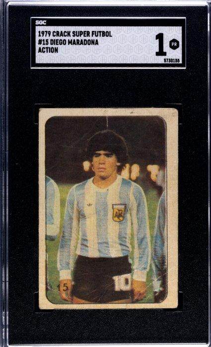 1979 Crack Super Futbol #15 Diego Maradona - Action - SGC 1, Hobby en Vrije tijd, Verzamelkaartspellen | Overige