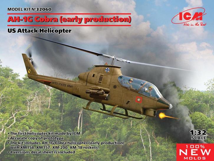 ICM 32060 AH-1G Cobra (early production), US Attack, Hobby en Vrije tijd, Modelbouw | Vliegtuigen en Helikopters, Nieuw, Overige merken