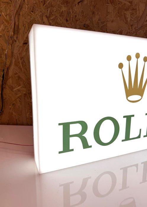 Rolex - Reclamebord met achtergrondverlichting - Plexi, Antiek en Kunst, Antiek | Wandborden en Tegels