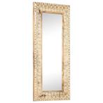 vidaXL Spiegel handgesneden 110x50x2,6 cm massief mangohout, Huis en Inrichting, Woonaccessoires | Spiegels, Verzenden, Nieuw