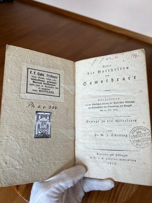 Schelling, Fr. W. J. - Über die Gottheiten von Samothrace -, Antiek en Kunst, Antiek | Boeken en Manuscripten