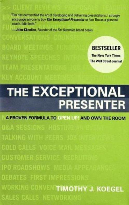 The Exceptional Presenter - Timothy J. Koegel - 978192977444, Boeken, Economie, Management en Marketing, Verzenden