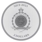 Niue. 2 Dollars 2023 1oz $2 NZD Niue Lucky Clover Irish Flag