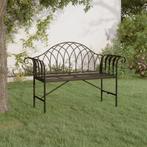 vidaXL Tuinbank 2-zits 128 cm staal zwart, Verzenden, Nieuw