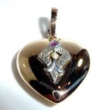 Hanger - 14 karaat Roségoud, Witgoud - 0.05ct. tw. - Art