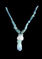 Oud-Romeins lichtblauw glas Kralenketting (Zonder, Antiek en Kunst