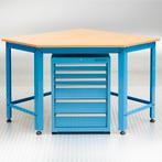 Datona Gereedschapskast met 6 lades - blauw - Datona, Ophalen of Verzenden, Nieuw