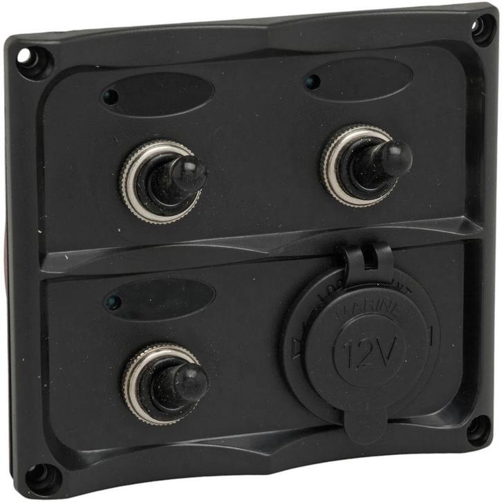 Schakelpaneel Boot 12V met 3 Schakelaars 109x99mm, Watersport en Boten, Accessoires en Onderhoud, Nieuw, Ophalen of Verzenden