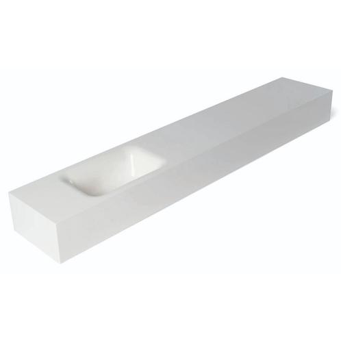 Fontein Luca Sanitair Lea 120x22x12 cm Mineral Stone Links, Doe-het-zelf en Bouw, Sanitair, Overige typen, Nieuw, Ophalen of Verzenden