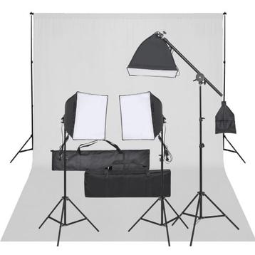 vidaXL Fotostudioset met verlichtingsset en achtergrond, Audio, Tv en Foto, Verzenden, Nieuw