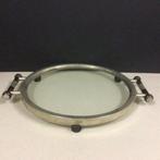 Serveerschaal - Chromed metal, glass, bakelite - Streamline, Antiek en Kunst