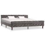 vidaXL Bedframe fluweel grijs 200x200 cm, Huis en Inrichting, Slaapkamer | Bedden, Verzenden, Nieuw