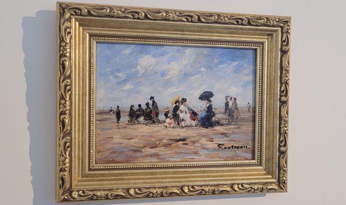 Camille Rousseau (1949) - Dimanche en Normandie ~ Trouville, Antiek en Kunst, Kunst | Schilderijen | Klassiek