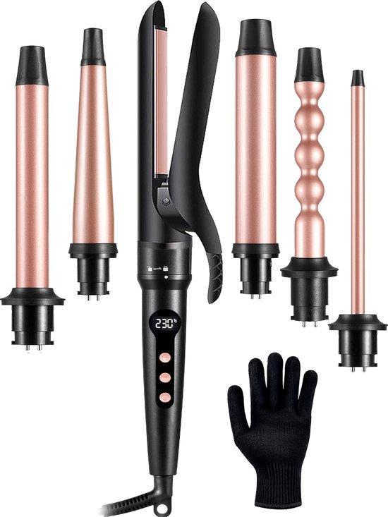 2dekans | VAIVE 6-in-1 Krultang & Stijltang met Opzetstukken, Handtassen en Accessoires, Uiterlijk | Haarverzorging, Ophalen of Verzenden
