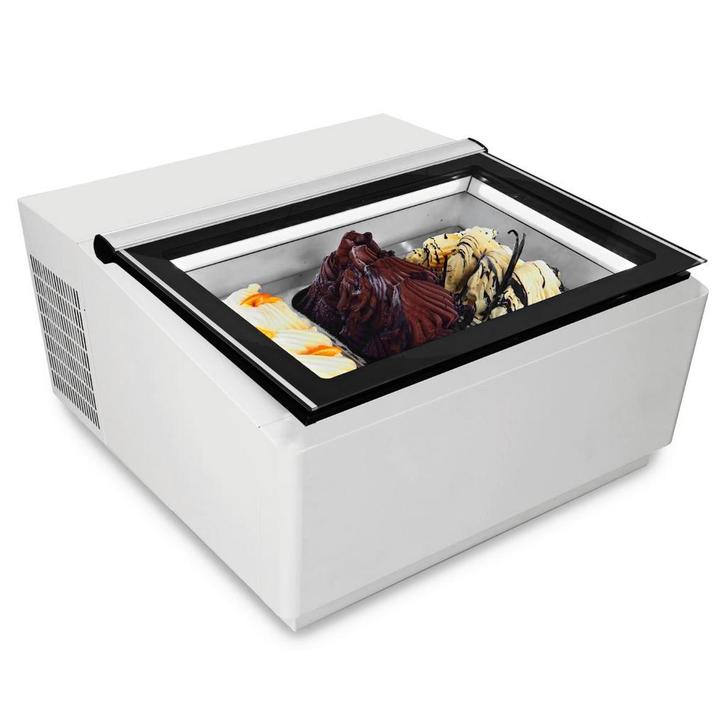 Schepijsvitrine | Wit | 3x 5L | -16°C/-18°C | Statisch |, Zakelijke goederen, Horeca | Keukenapparatuur, Nieuw in verpakking, Verzenden