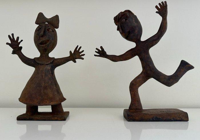 Juan García Ripollés (1932) - Pareja - 2 esculturas, Antiquités & Art, Art | Peinture | Moderne
