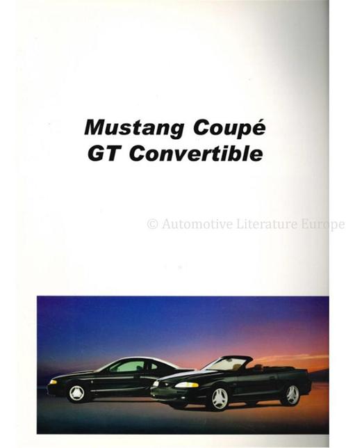 1995 FORD MUSTANG BROCHURE NEDERLANDS, Boeken, Auto's | Folders en Tijdschriften, Ophalen of Verzenden