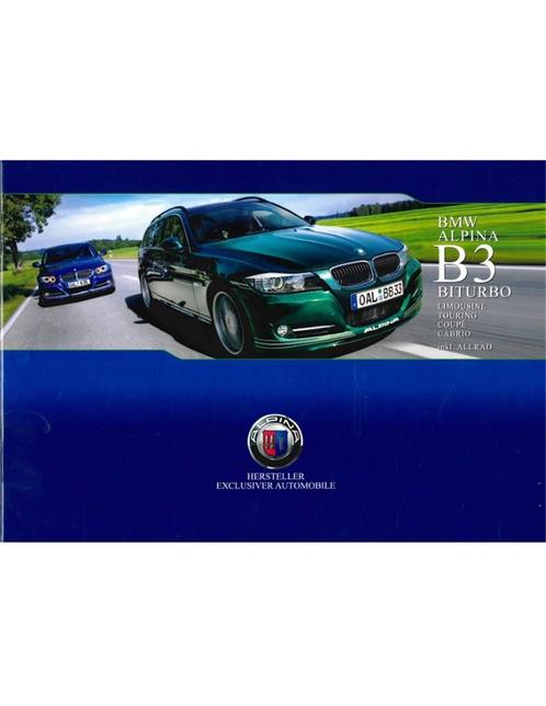 2008 BMW ALPINA B3 BITURBO BROCHURE DUITS, Livres, Autos | Brochures & Magazines