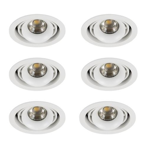 Spots inbouw Inbouwspot Bjorn 1 Rond wit set 6 stuks, Maison & Meubles, Lampes | Autre, Envoi