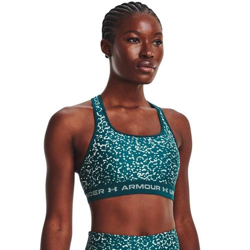 Under Armour Crossback Mid Print-GRN - Maat LG, Kleding | Dames, Sportkleding, Nieuw, Maat 36 (S), Ophalen of Verzenden