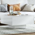 vidaXL Salontafel 60x60x31,5 cm bewerkt hout hoogglans wit, Huis en Inrichting, Tafels | Salontafels, Verzenden, Nieuw