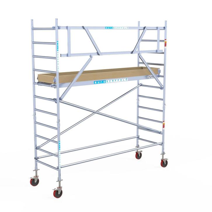 Euroscaffold basic rolsteiger 75 x 4,2m werkhoogte, Doe-het-zelf en Bouw, Steigers, Rolsteiger of Kamersteiger, Nieuw, 2 tot 5 meter