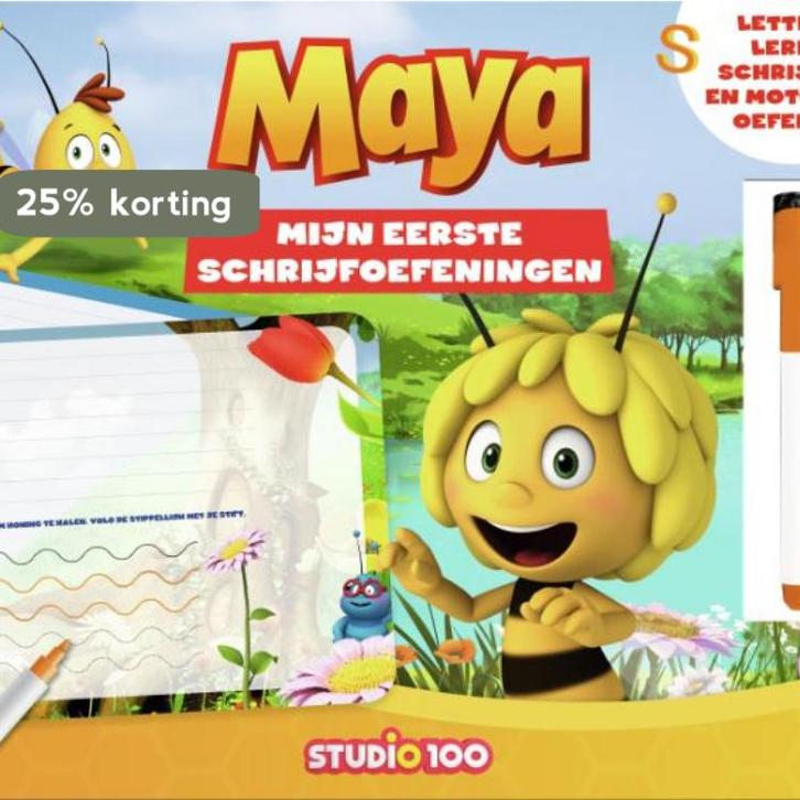 Maya: kartonboek - Mijn eerste schrijfoefeningen Studio 100, Boeken, Kinderboeken | Kleuters, Gelezen, Verzenden
